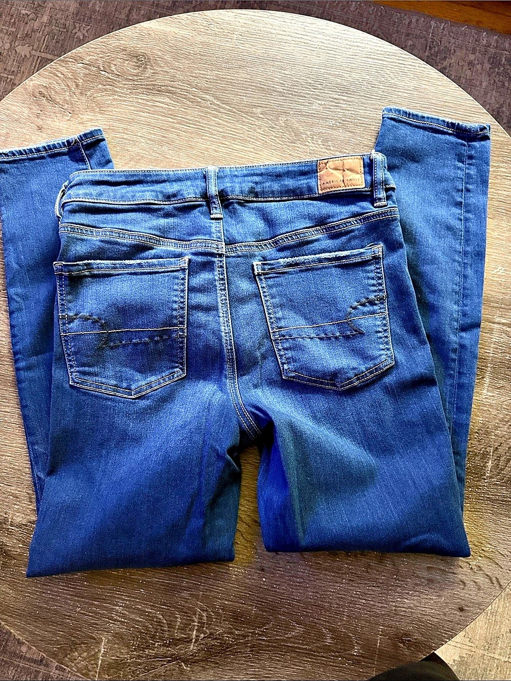 American Eagle Hi-Rise Jegging Crop Blue Cropped Jeggings